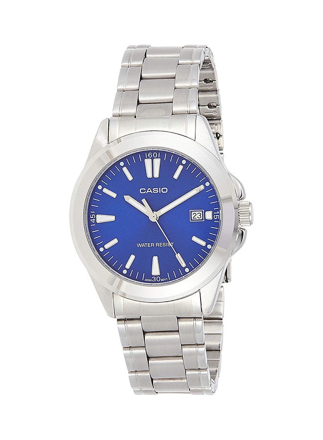 CASIO Men's Stainless Steel Analog Quartz Watch MTP-1215A-2A2 - 43 mm - Silver - Image 1