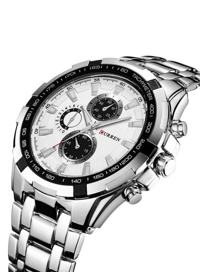 كارين ساعة يد من الستانلس ستيل مقاومة للماء بعقارب طراز 8023 للرجال - Image 3