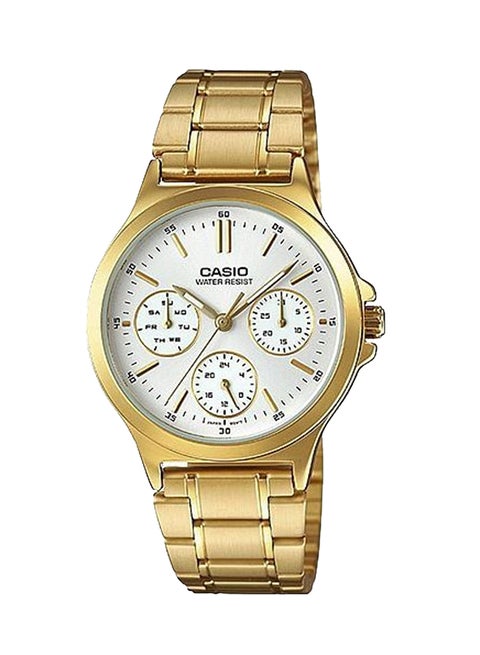 Men's Enticer Water Resistant Analog Watch LTP-V300G-7AUDF - 38 mm - Gold