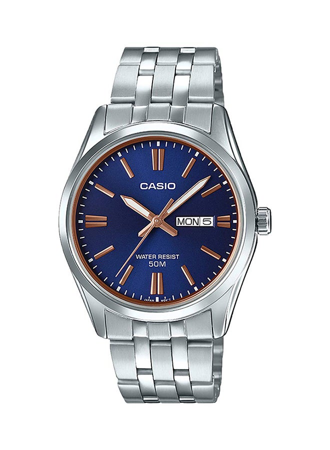 CASIO - Men's Enticer Analog Watch MTP-1335D-2A - 44 mm - Silver - Image 1
