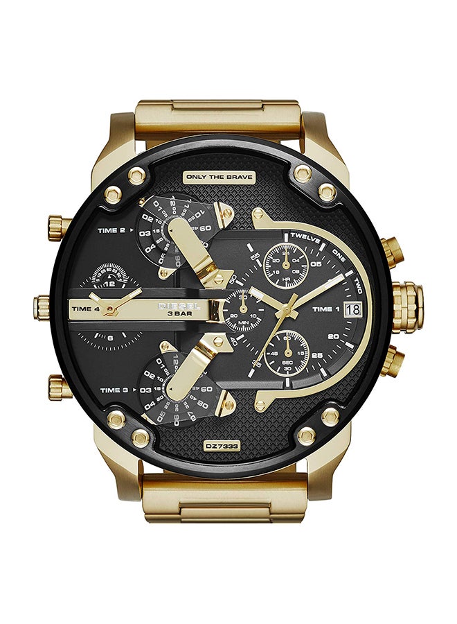 DIESEL Men's Mr. Daddy 2.0 Round Shape Stainless Steel Chronograph Wrist Watch 57 mm - Gold - DZ7333 - Image 1