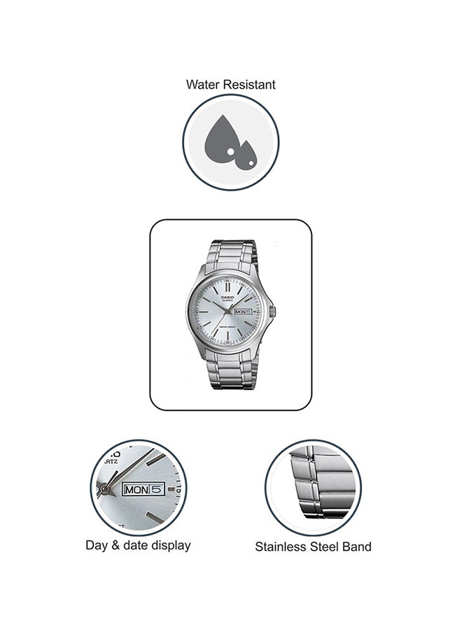 CASIO - Men's Men's Stainless Steel Analog Watch MTP-1239D-7A - 38.5 mm - Image 1