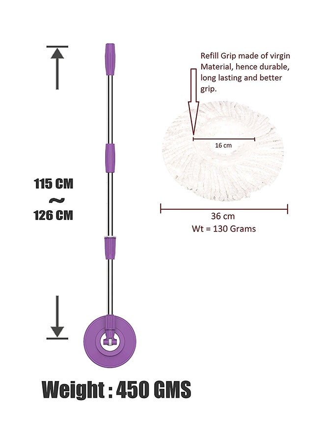 Magic Floor Mop Purple 46x23.5x26cm - Image 2