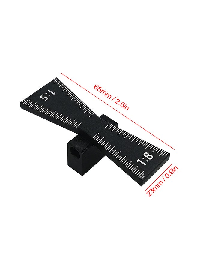 مفاصل خشبية مقطوعة يدويًا مع مقياس أسود 7.00x2.30x2.80سم  - Image 4