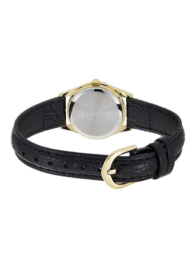 CASIO Women's Leather Analog Watch LTP-1094Q-1ARDF - 23 mm - Black - Image 2