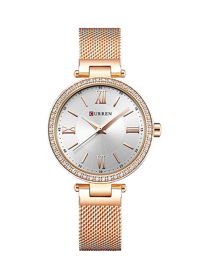 CURREN - Women's Water Resistant Analog Wrist Watch 9011 - 30 mm -Rose Gold - Image 1
