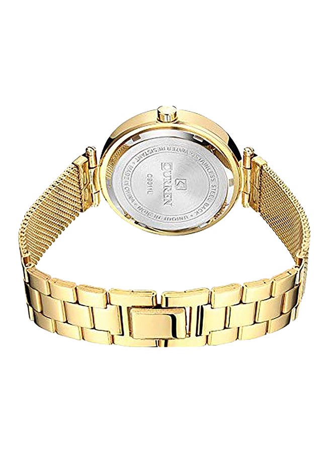 CURREN - Women's Water Resistant Analog Wrist Watch 9011 - 30 mm -Rose Gold - Image 1