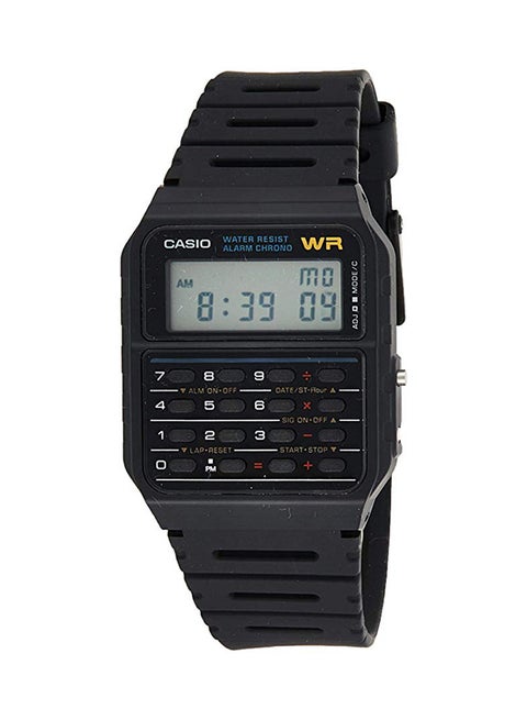 Men's Water Resistant Digital Calculator Watch CA53W - 35 mm - Black
