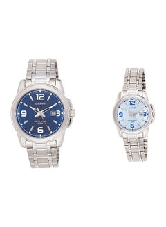 CASIO Water Resistant Stainless Steel Analog Couple Watch Set MTP/LTP-1314D-2AV  - Image 1