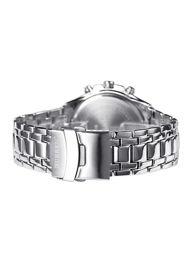 كارين ساعة يد من الستانلس ستيل مقاومة للماء بعقارب طراز 8023 للرجال - Image 2