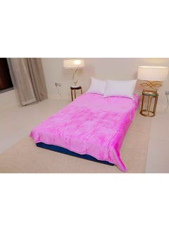 PARAJOHN Soft Flannel Fleece Blanket Polyester Pink 200x240cm  - Image 2