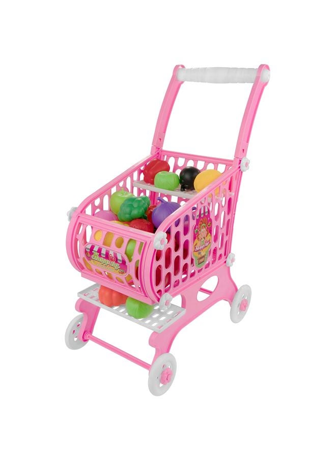 Hoopla Toys 48-Piece Pretend Play Shopping Cart  - Image 1