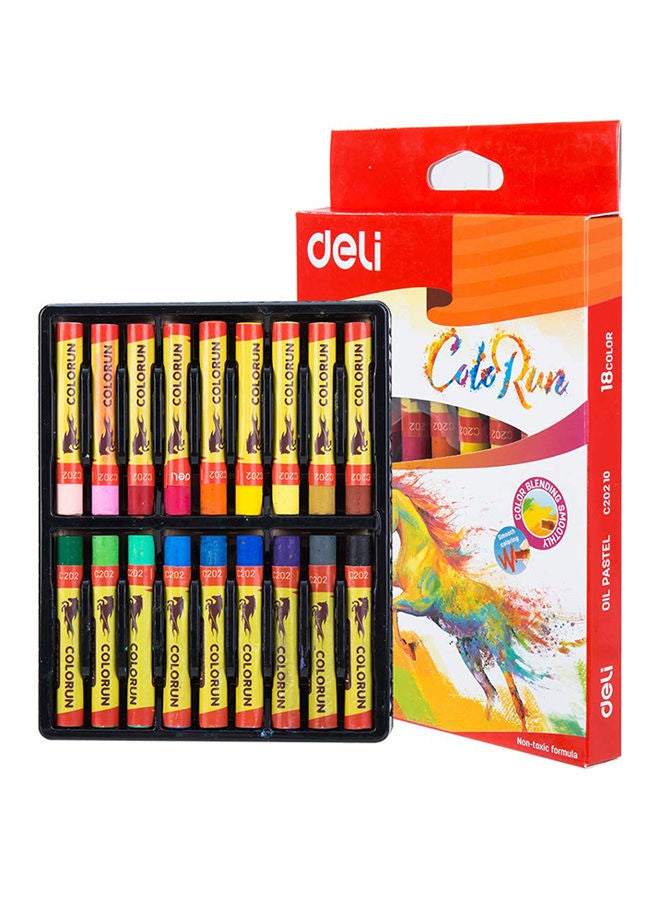 18-Piece Oil Pastel Color Set Multicolour