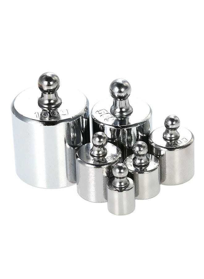 6-Piece Precision Calibration Weights Kit Silver - Image 1