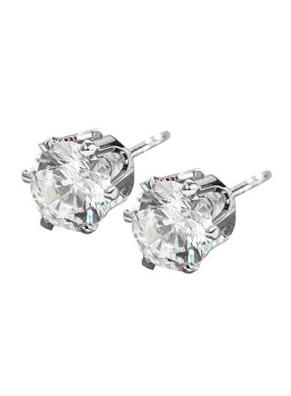 White Gold Plated Cubic Zirconium Studs - v1583311866/N34024276A_1