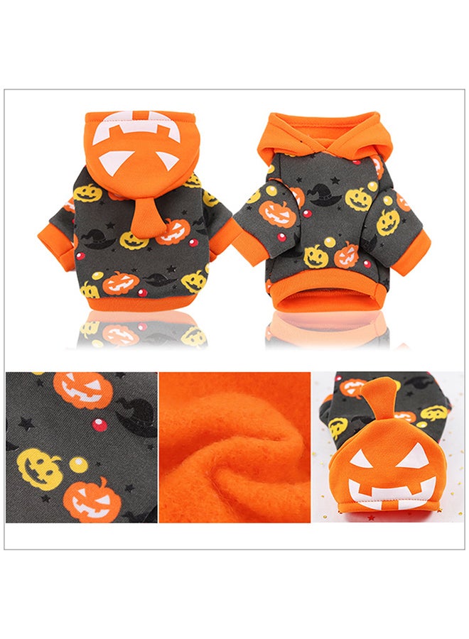 زي تنكري دافئ بتصميم كلب أليف برتقالي/رمادي 20x4x15سم - Image 3