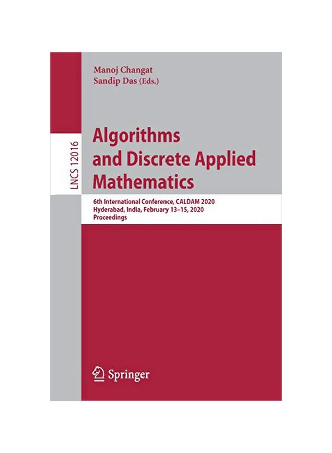 Algorithms And Discrete Applied Mathematics Paperback English by Changat, Manoj - 43855 