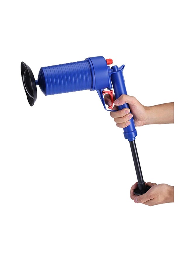 Toilet Plunger Air Drain Blaster Pressure Pump Cleaner Blue 40centimeter 