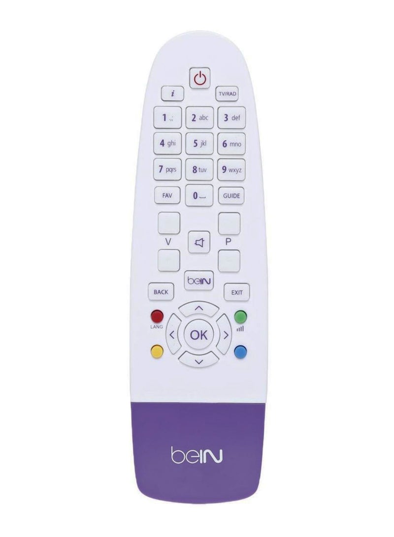 Bein Sport Receiver TV Remote Control White/Purple  - Image 1