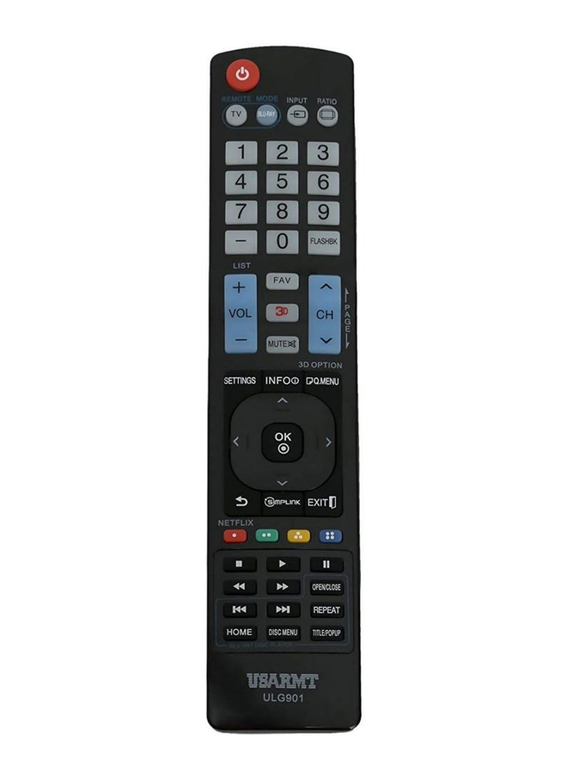 جهاز تحكم عن بعد لتلفزيون إل جي بلو راي ومشغل DVD من أليميتي أسود - Image 1