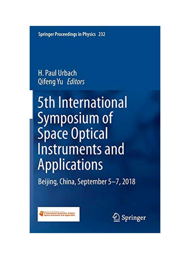 5th International Symposium Of Space Optical Instruments And Applications Hardcover English by Urbach, H. Paul - 13 March 2020