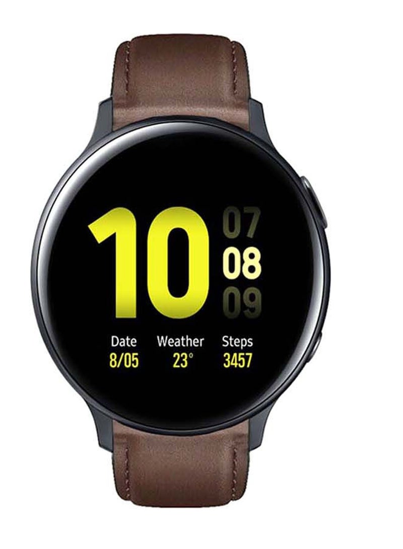 Perfii Genuine Leather Replacement Band 20 mm For Samsung Active 2 Dark Brown - Image 2