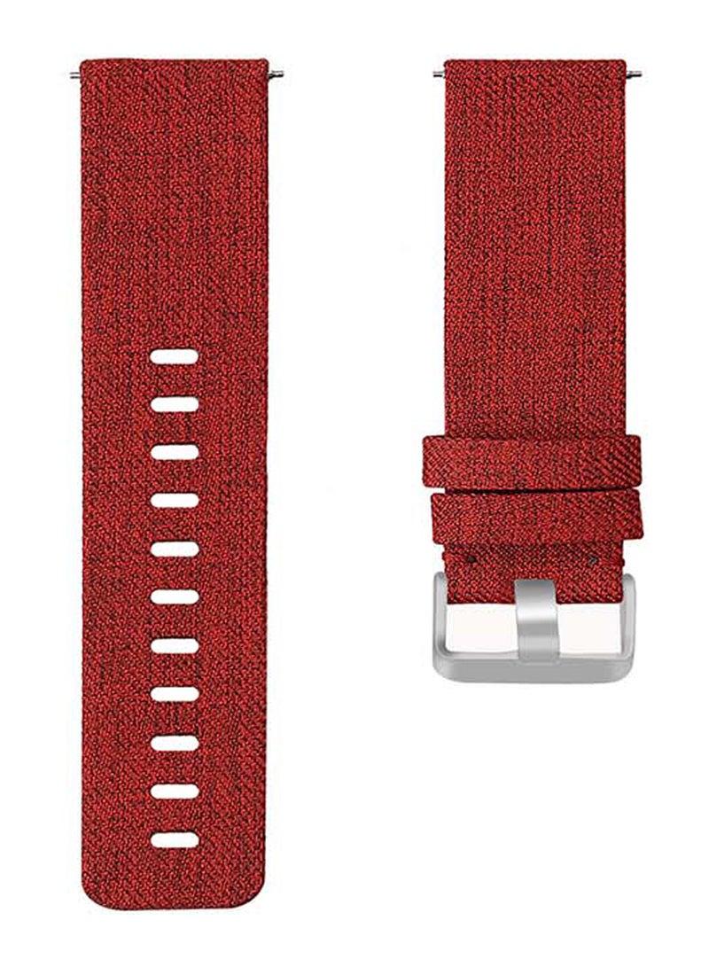 بيرفيي سوار بديل نسيجي لساعة فيرسا 2/1/Lite/SE أحمر - Image 1