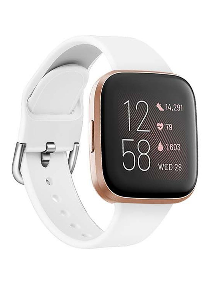 Perfii Official Solid Silicon Replacement Band For Fitbit Versa 2/1/Lite/SE White  - Image 1
