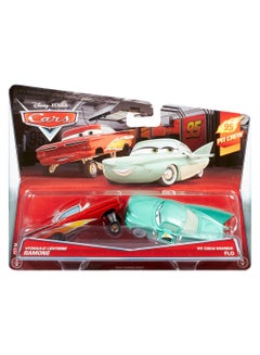 Disney Cars 2-Piece Hydraulic Lightning 95 Pit Crew Flo Die-Cast Car  - Image 2