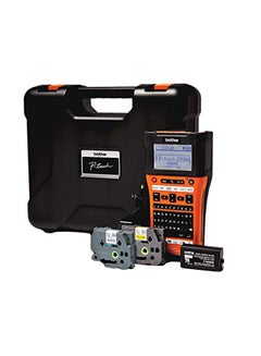 brother PT-E550WVP All-In-One Wireless Label Printer Orange/Black  - Image 1