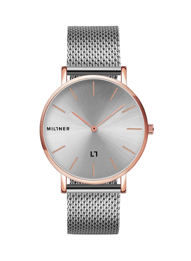 ميلنر ساعة يد بعقارب وسوار معدني طراز 0010120 - مقاس 36 مم - فضي للنساء - Image 1