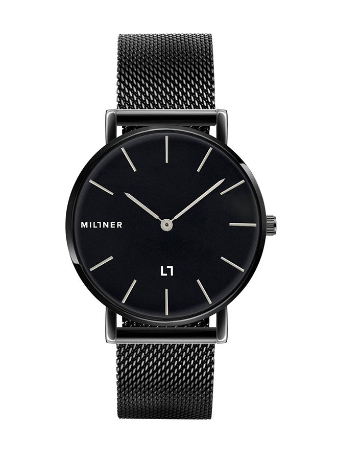 ميلنر ساعة يد بعقارب وسوار معدني طراز 0010108 - قياس 36 مم - أسود للنساء - Image 1