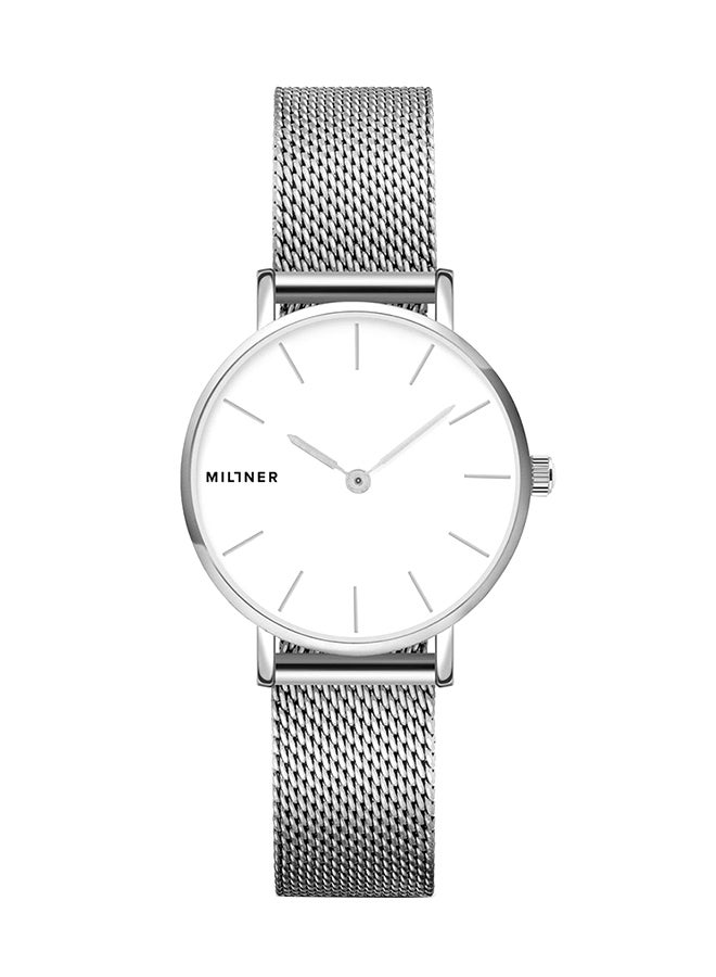 ميلنر ساعة يد بعقارب وسوار معدني طراز 0010603 - مقاس 28 مم - لون فضي للنساء - Image 1