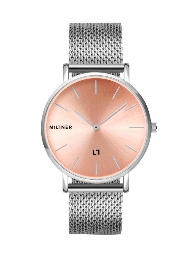 ميلنر ساعة يد بعقارب وسوار معدني طراز 0010126 - مقاس 36 مم - فضي للنساء - Image 1