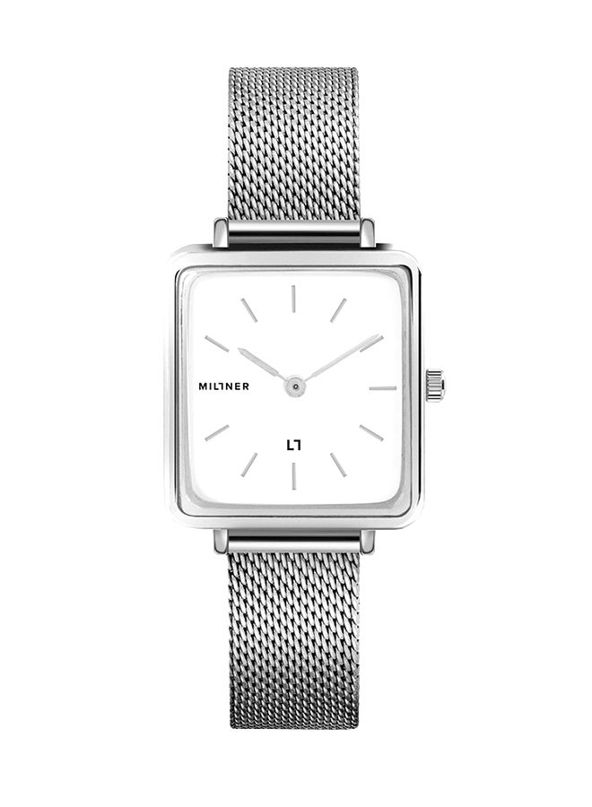 ميلنر ساعة يد معدنية بعقارب طراز 0010804 - 28 مم - فضي للنساء - Image 1