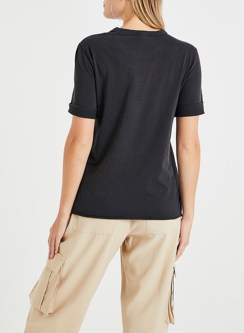 ONLY - Animal Graphic T-Shirt Black - Image 1