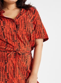 Vero Moda Curve Elasticated Drawstring Waist Jumpsuit Orange  - Image 4