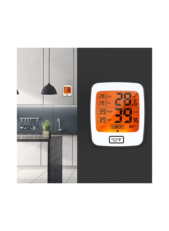 Generic Digital Temperature Humidity Meter Thermo-Hygrometer White 12x4.50x9centimeter  - Image 3