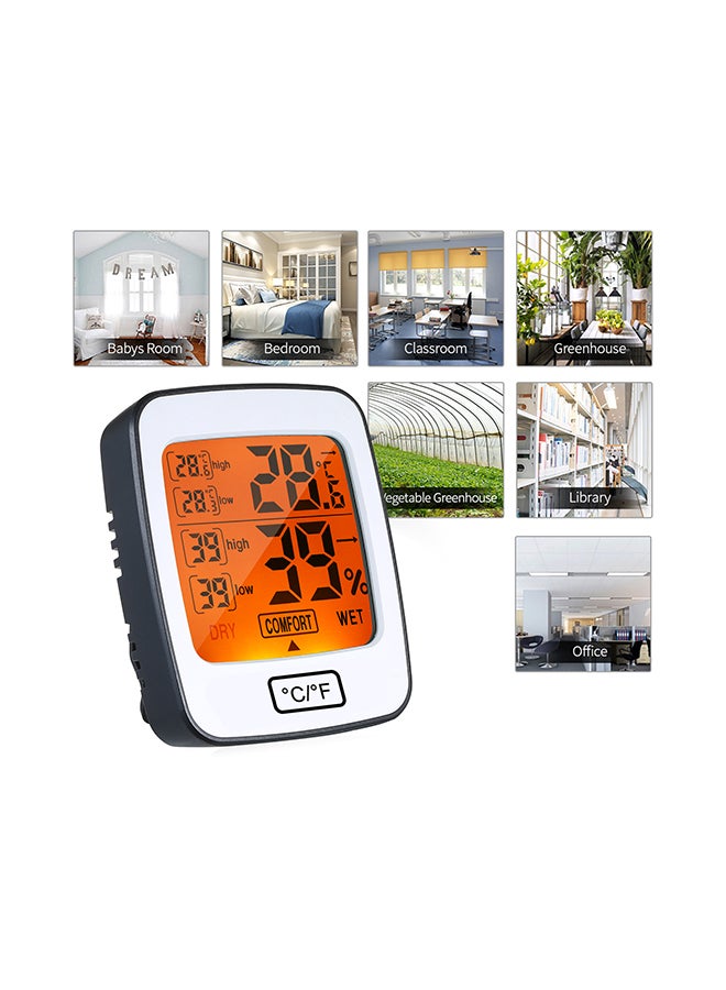 Generic Digital Temperature Humidity Meter Thermo-Hygrometer White 12x4.50x9centimeter  - Image 4