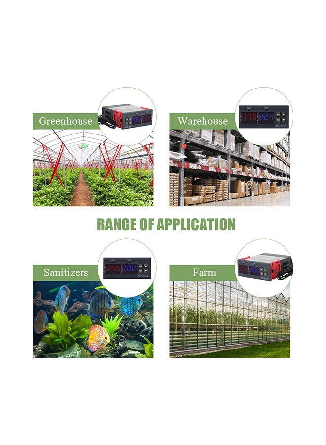 Generic Digital Temperature Controller dark red 9x4x8cm  - Image 2