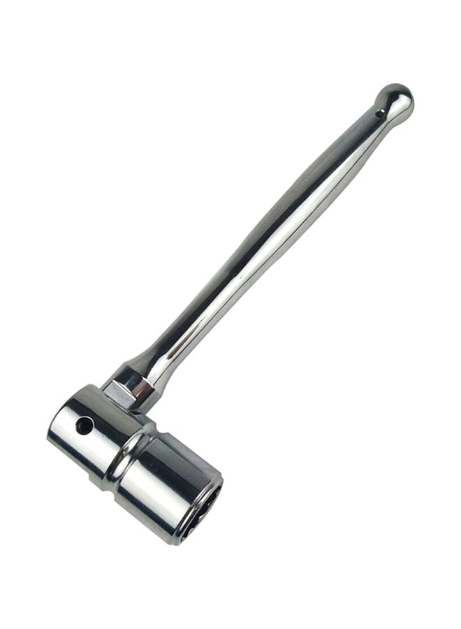Drive Spark Plug Socket Wrench Metric Socket Head Ratchet Spanner silver 25x3x3cm  - Image 3