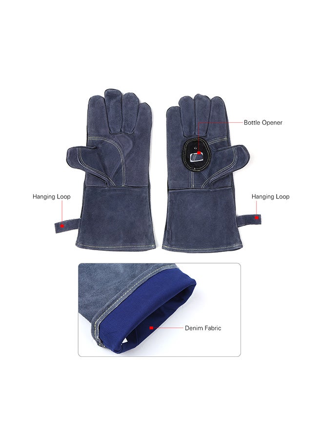 Barbecue Gloves With Bottle Opener Grey 37x3.20x19.50cm - Image 4