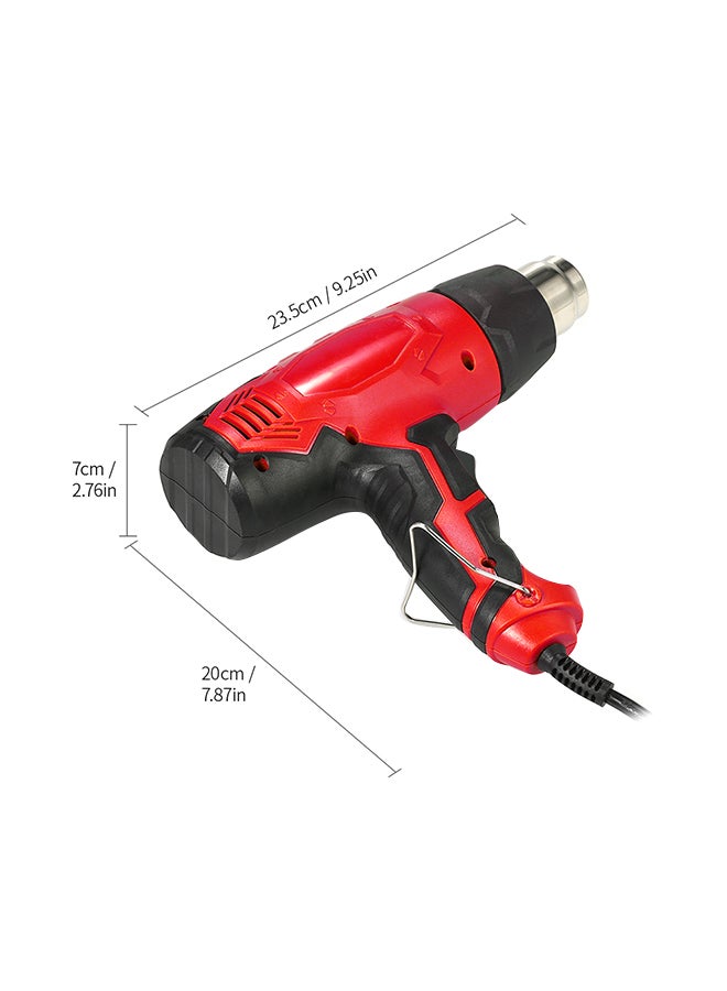 Generic - 6-Piece Electric Heat Gun Air Gun Kit Red/Black - Image 1