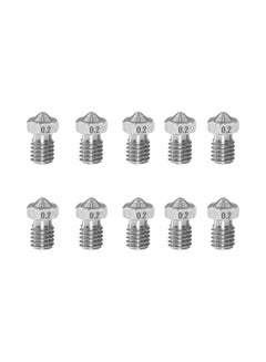 Generic YQ-135 10-Piece Threaded Stainless Steel Nozzles Set Silver  - Image 1
