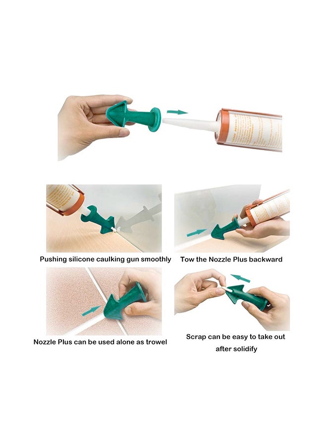 3-Piece Silicone Caulk Finisher Nozzle Set Multicolour  - Image 3
