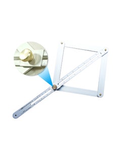 Generic Professional DIY Multi Corner Angle Finder Protractor Silver  - Image 3