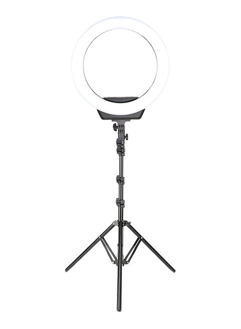 LED Selfie Ring Light Camera Lamp With Tripod Stand Kit Black