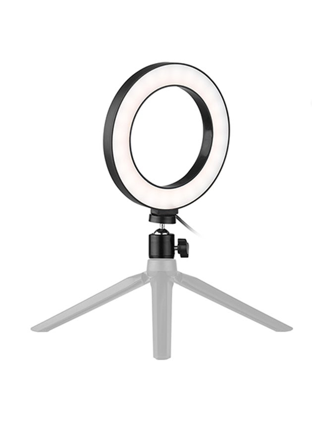 3200K-5500K Dimmable Desktop LED Ring Light Black/White  - Image 1