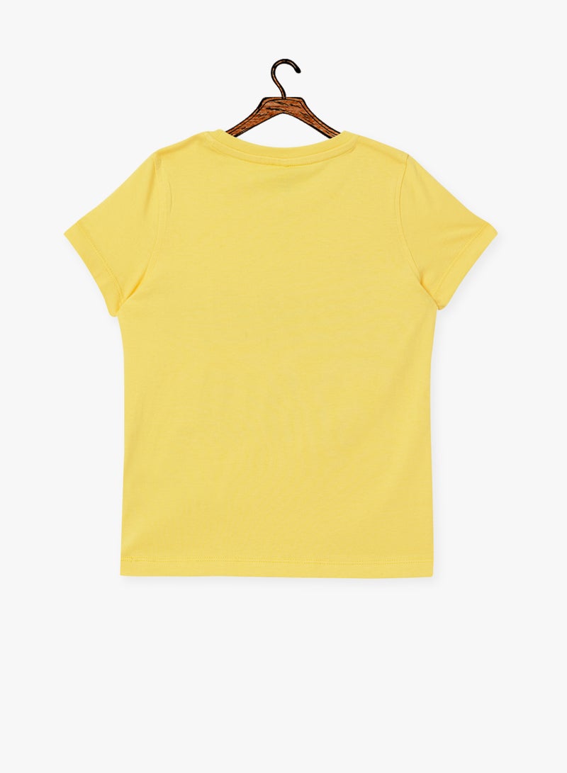 Kids Text T-Shirt Yellow - v1583327436/N35288914V_2