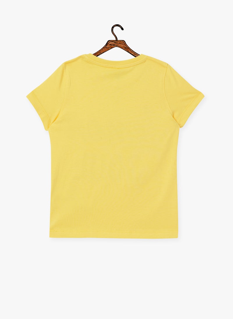 NAME IT Kids Text T-Shirt Yellow  - Image 2